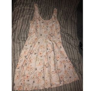 Large, Light pink, floral skater dress, lace back